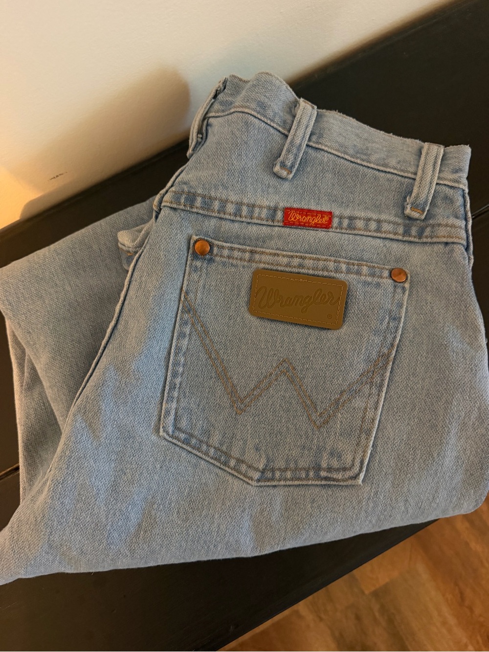 Wrangler Light Blue Denim Jeans with Signature Patch - Picture 1 of 4
